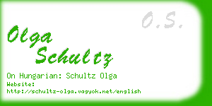 olga schultz business card